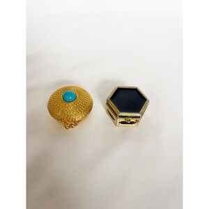 Vintage 1973 Estee Lauder Estee Royal Enamel Solid Perfume Hexagon Box 0.2 Oz